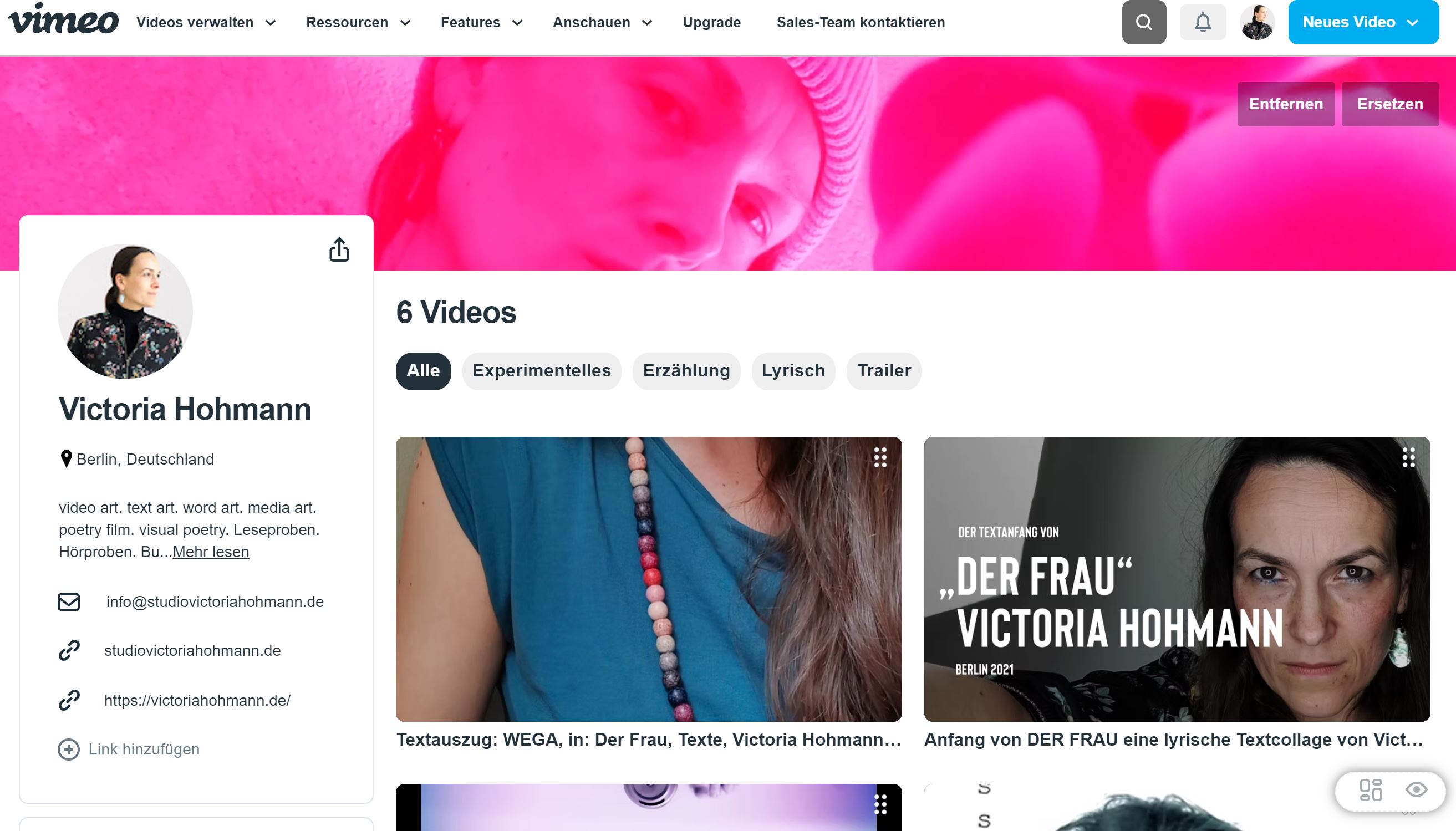 Poetry Videos auf Vimeo