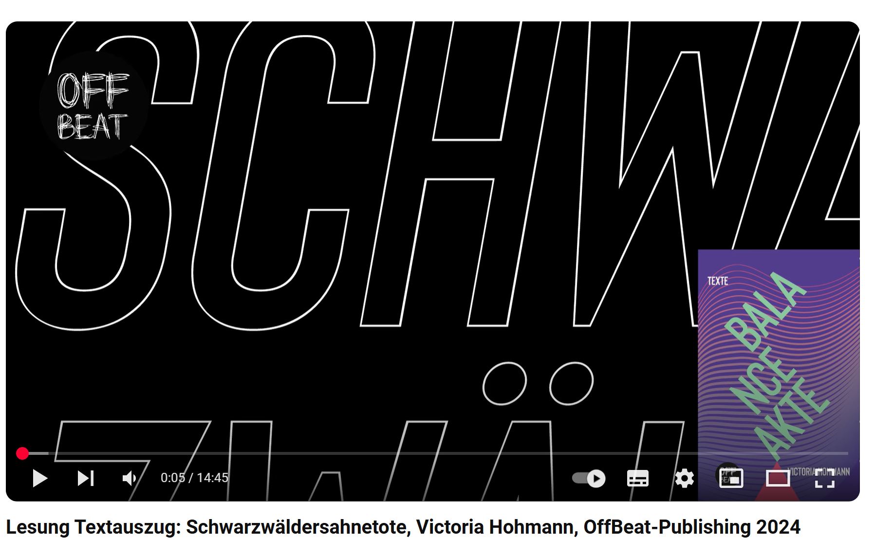 Textauszug: Schwarzwäldersahnetote, 2024